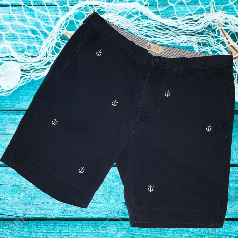 J Crew Nautical Anchor Shorts 34